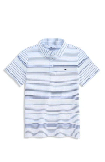 Vineyard Vines Kids' Sankaty Performance Polo In Blue