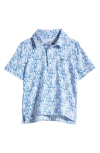 Vineyard Vines Kids' Sankaty Sailboat Print Performance Polo In Race Sail/white Cap