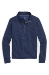 Vineyard Vines Kids' Sankaty Stripe Performance Quarter Zip Pullover In Blue