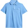 Vineyard Vines Kids' Slub Jersey Polo In Club Blue