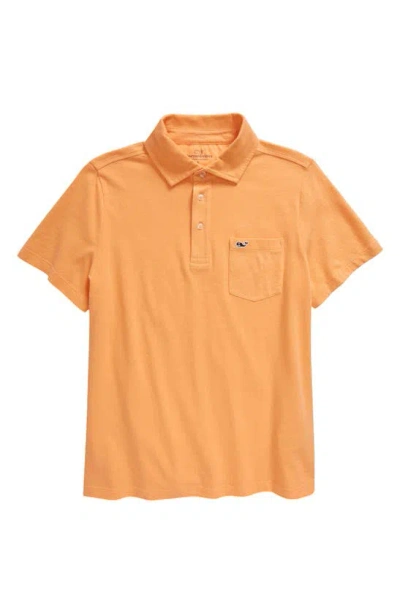 Vineyard Vines Kids' Slub Jersey Polo In Melon