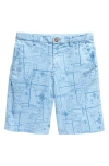 Vineyard Vines Kids' Stretch Breaker Shorts In Print Boat Jake Blue