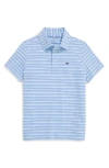 Vineyard Vines Kids' Stripe Sankaty Performance Polo In Blue