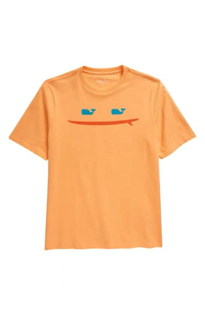 Vineyard Vines Kids' Surf Smile Logo T-shirt In Melon