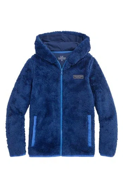 Vineyard Vines Kids' Teddy Fleece Zip Hoodie In Blue