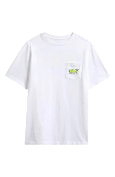 Vineyard Vines Kids' Tennis Whale Cotton Graphic T-shirt In White