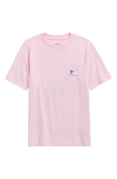 Vineyard Vines Kids' Tile Marlin Pocket Graphic T-shirt In Pink