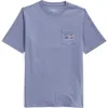 Vineyard Vines Kids' Usa Surfboard Cotton Graphic Pocket T-shirt In Blue