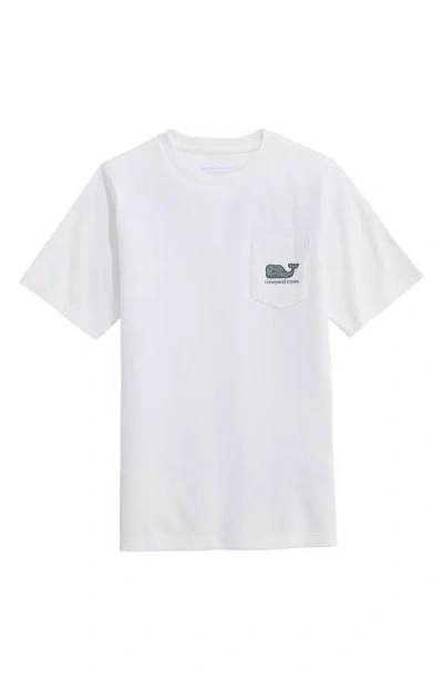 Vineyard Vines Kids' Whale Camo Fill Pocket Graphic T-shirt In White