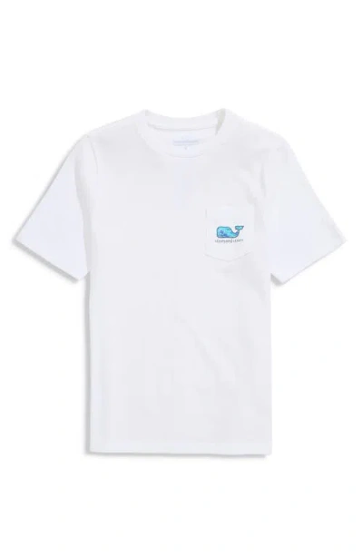 Vineyard Vines Kids' Whale Fill Cotton Graphic Pocket T-shirt In White