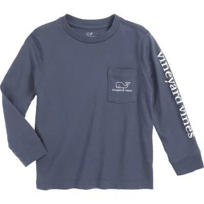 Vineyard Vines Kids' Whale Logo Pocket Long Sleeve Graphic T-shirt In Multi