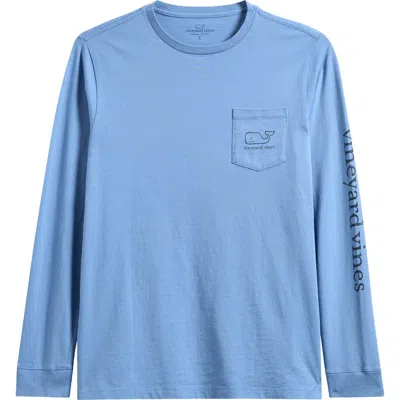 Vineyard Vines Kids' Whale Long Sleeve Graphic Tee In Coastline