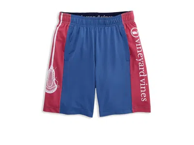 Vineyard Vines Lacrosse Shorts (toddler/little Kids/big Kids) Boy's Shorts Mariner : Lg (16 Big Kid), Spandex/polye In Blue