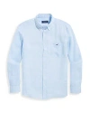 Vineyard Vines Linen Button Down Regular Fit Shirt In A505 Jake