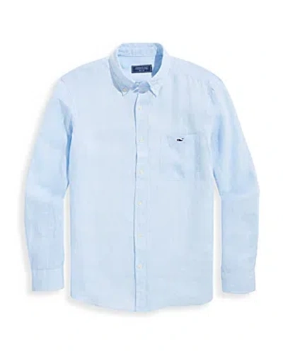 Vineyard Vines Linen Button Down Regular Fit Shirt In Blue