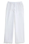 Vineyard Vines Linen Drawstring Pants In White Cap