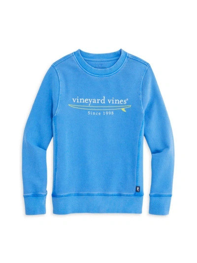 Vineyard Vines Little Boy's & Boy's Sun-washed Crewneck Sweatshirt In Tide Blue