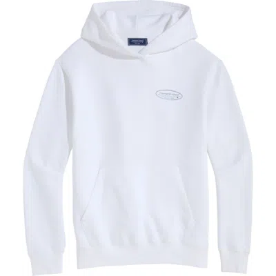 Vineyard Vines Logo Graphic Cotton French Terry Hoodie In White Cap