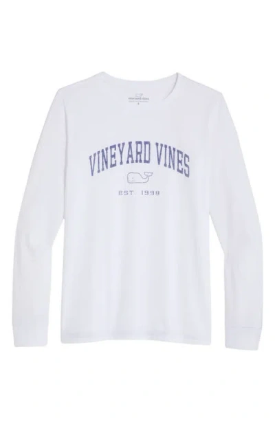 Vineyard Vines Logo Graphic Long Sleeve T-shirt In White Cap