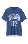 Vineyard Vines Logo Oversize Cotton Graphic T-shirt In Moonshine