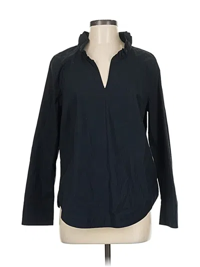 Pre-owned Vineyard Vines Long Sleeve Blouse In Black