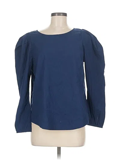 Pre-owned Vineyard Vines Long Sleeve Blouse In Blue