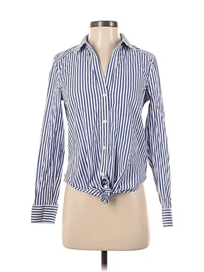 Pre-owned Vineyard Vines Long Sleeve Blouse In Blue