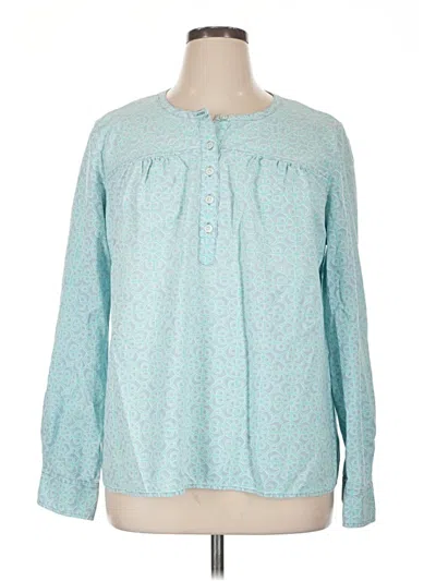 Pre-owned Vineyard Vines Long Sleeve Blouse In Blue