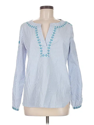 Pre-owned Vineyard Vines Long Sleeve Blouse In Blue