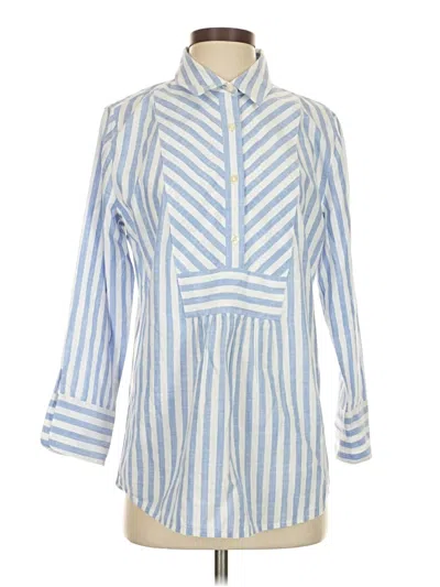 Pre-owned Vineyard Vines Long Sleeve Blouse In Blue