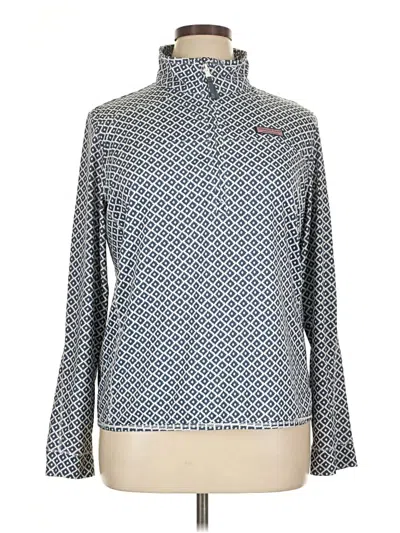 Pre-owned Vineyard Vines Long Sleeve Blouse In Blue