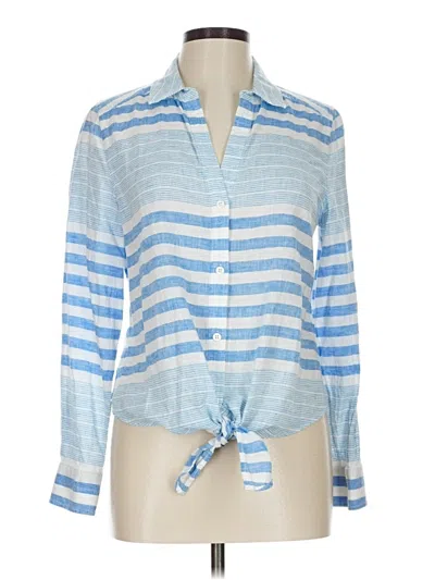 Pre-owned Vineyard Vines Long Sleeve Blouse In Blue
