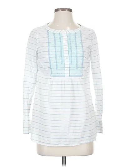 Pre-owned Vineyard Vines Long Sleeve Blouse In Blue