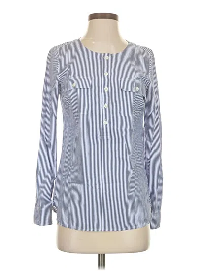 Pre-owned Vineyard Vines Long Sleeve Blouse In Blue