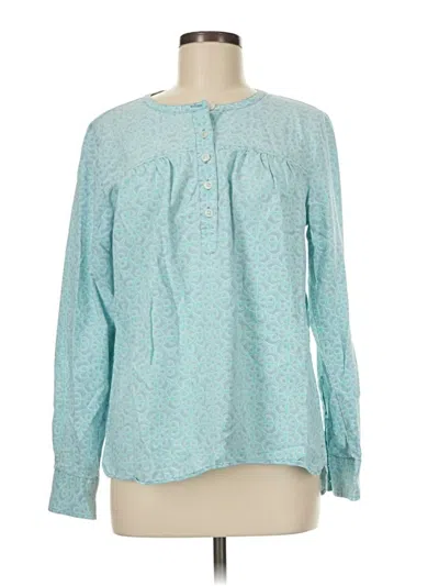 Pre-owned Vineyard Vines Long Sleeve Blouse In Blue