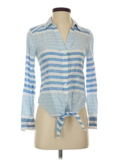 Pre-owned Vineyard Vines Long Sleeve Blouse In Blue