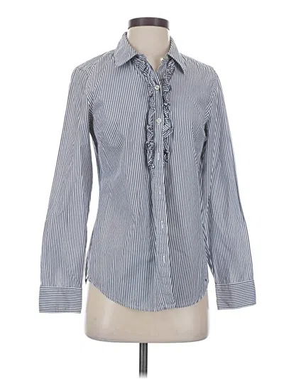 Pre-owned Vineyard Vines Long Sleeve Blouse In Blue