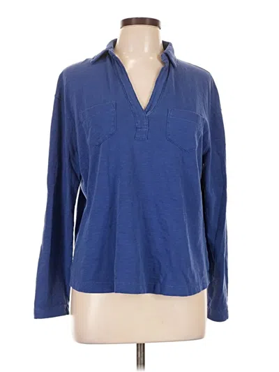 Pre-owned Vineyard Vines Long Sleeve Blouse In Blue