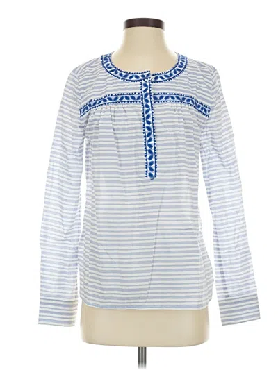 Pre-owned Vineyard Vines Long Sleeve Blouse In Blue