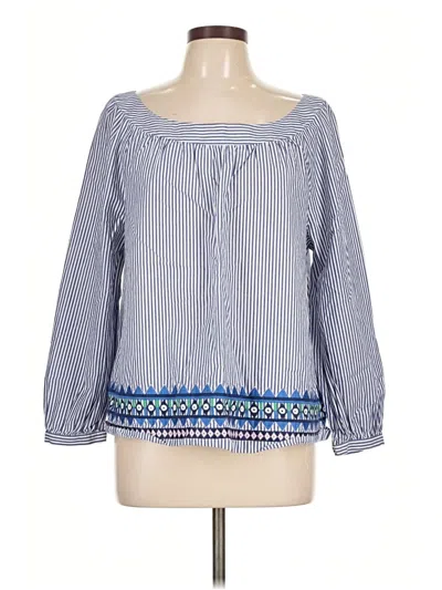 Pre-owned Vineyard Vines Long Sleeve Blouse In Blue