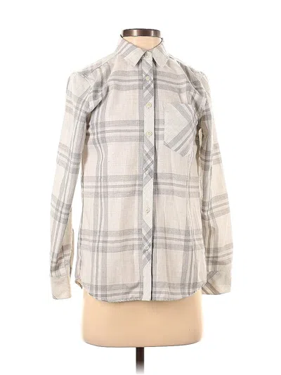 Pre-owned Vineyard Vines Long Sleeve Blouse In Gray