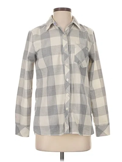 Pre-owned Vineyard Vines Long Sleeve Blouse In Gray