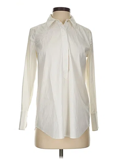 Pre-owned Vineyard Vines Long Sleeve Blouse In Ivory