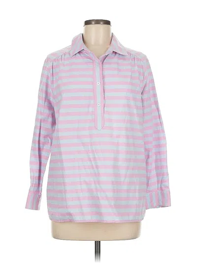 Pre-owned Vineyard Vines Long Sleeve Blouse In Pink
