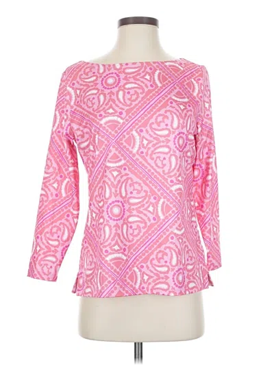 Pre-owned Vineyard Vines Long Sleeve Blouse In Pink