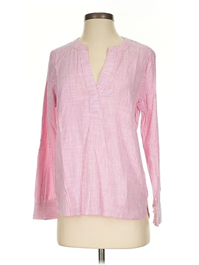 Pre-owned Vineyard Vines Long Sleeve Blouse In Pink