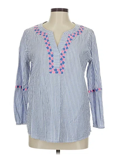 Pre-owned Vineyard Vines Long Sleeve Blouse In Purple