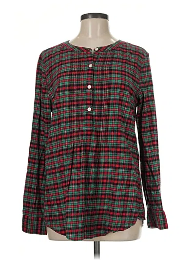 Pre-owned Vineyard Vines Long Sleeve Blouse In Red