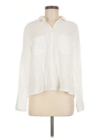 Pre-owned Vineyard Vines Long Sleeve Blouse In White