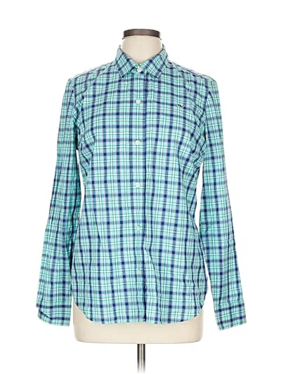 Pre-owned Vineyard Vines Long Sleeve Button Down Shirt In Blue